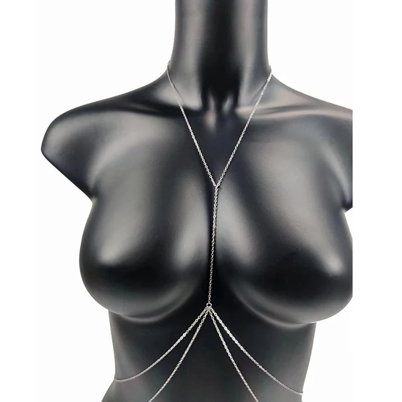 Sexy Chest & Belly Chains Women Cross Waist Body Jewelry
