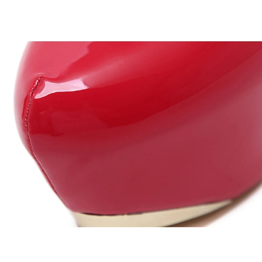 16CM Super High Heels – Patent Leather Platform Pumps