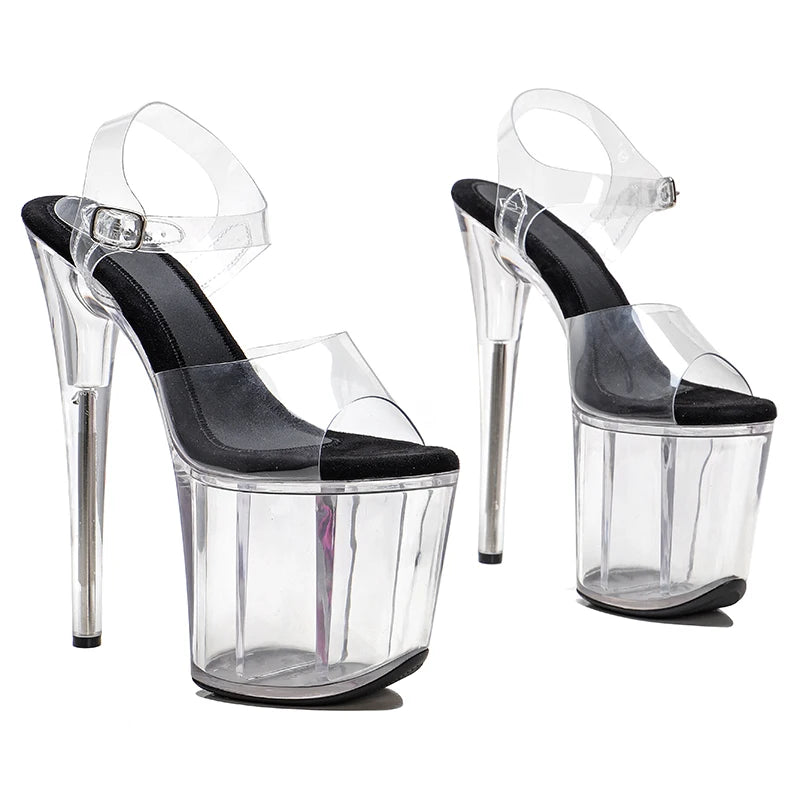 20CM/8Inch Clear PVC Platform Sandals – Pole Dancing High Heels