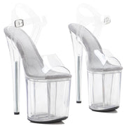 20CM/8Inch Clear PVC Platform Sandals – Pole Dancing High Heels