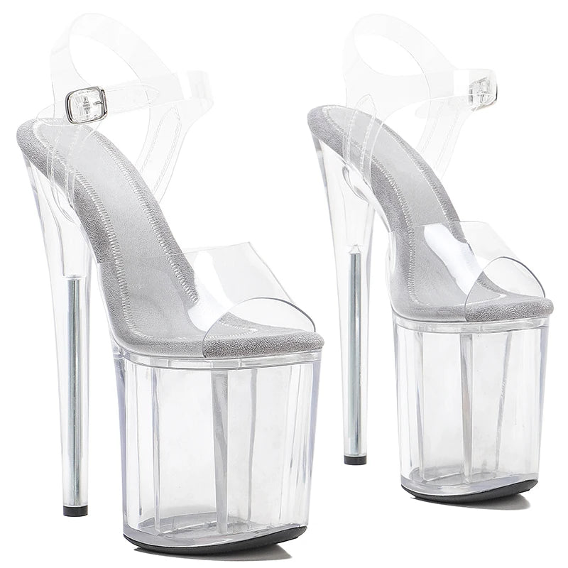 20CM/8Inch Clear PVC Platform Sandals – Pole Dancing High Heels