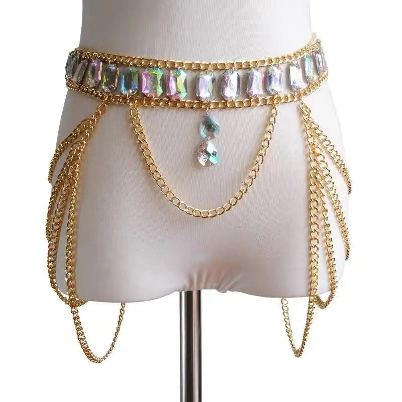 Women’s Gemstone Belly Chain Waist Body Chain Accessories