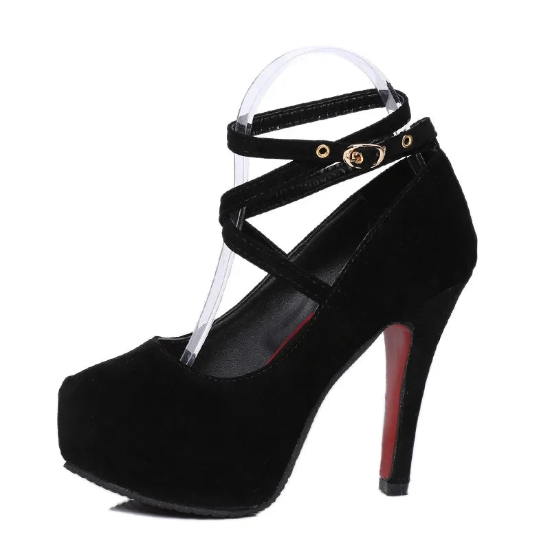 14CM Super High Heels – Waterproof Platform Pumps