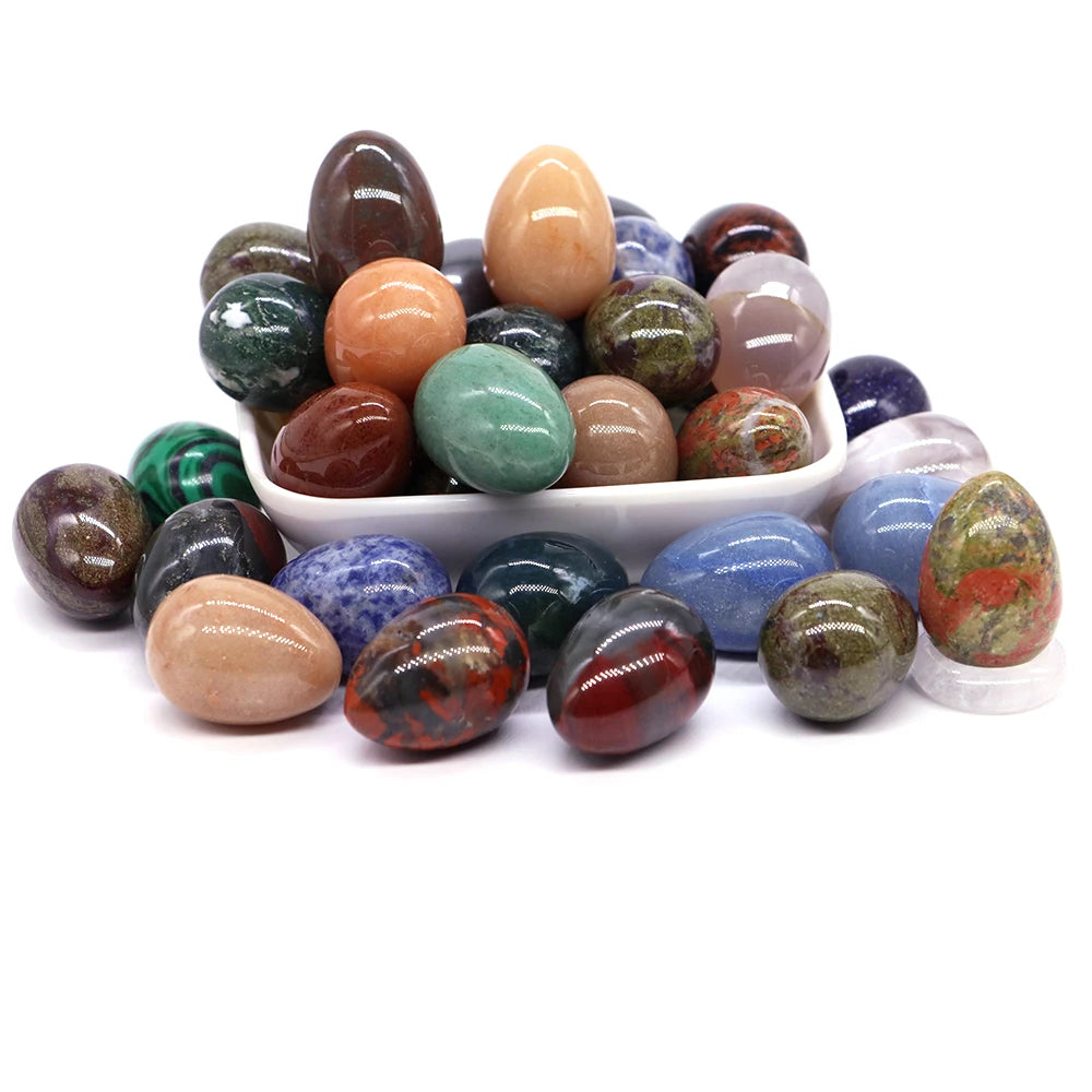 50pcs Yoni Egg Healing Crystals Chakra Quartz Stones