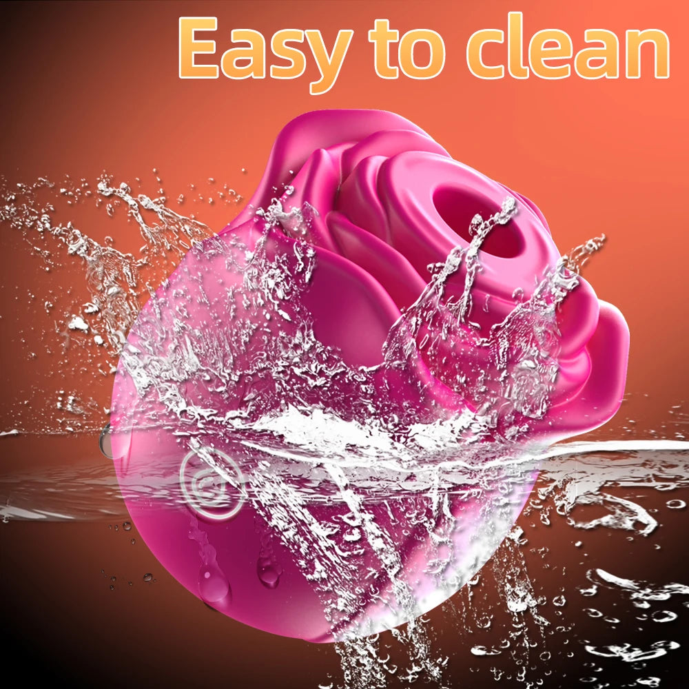Rose-Shaped Clitoral Sucking Vibrator for Women