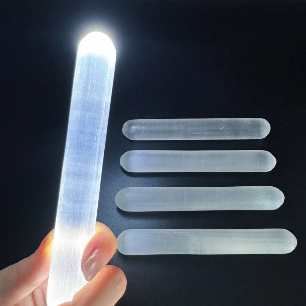 Natural Selenite Crystal Wand Healing & Cleansing Gift