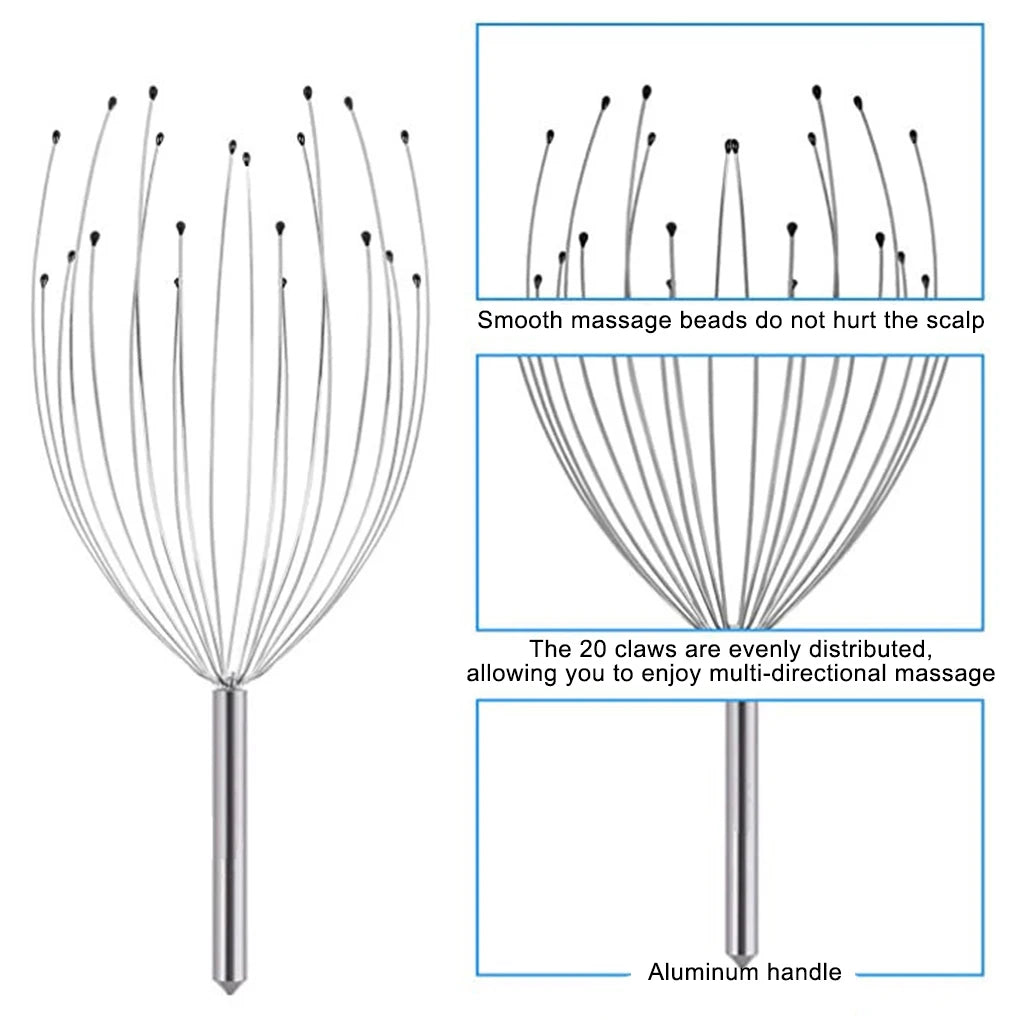 Scalp Head Massager Claw Tool Relaxing Spa Massage Tool