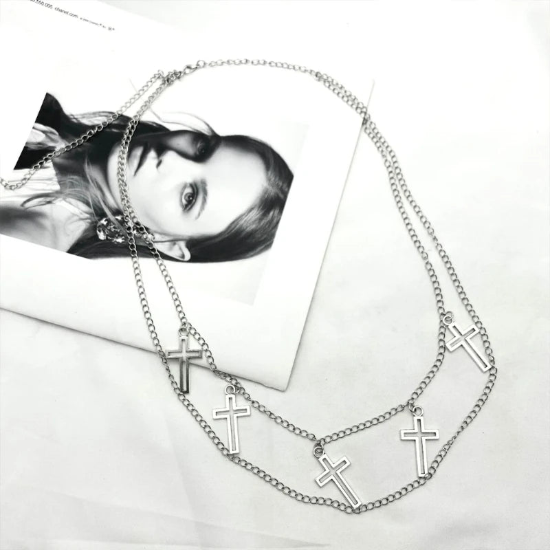 Layered Cross Belly Chain Waist Body Chain Jewelry Belt