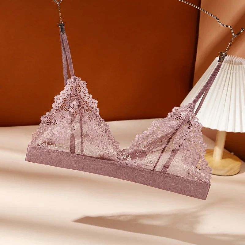Sexy Lace Transparent Bra Women Thin Lingerie Bralette