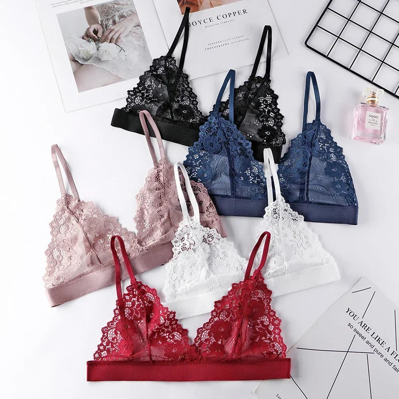 Sexy Lace Transparent Bra Women Thin Lingerie Bralette