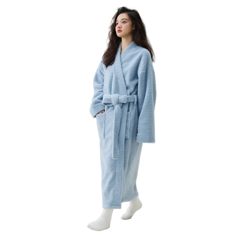 Women’s Coral Velvet Sleepwear Robe Warm Thick Bathrobe