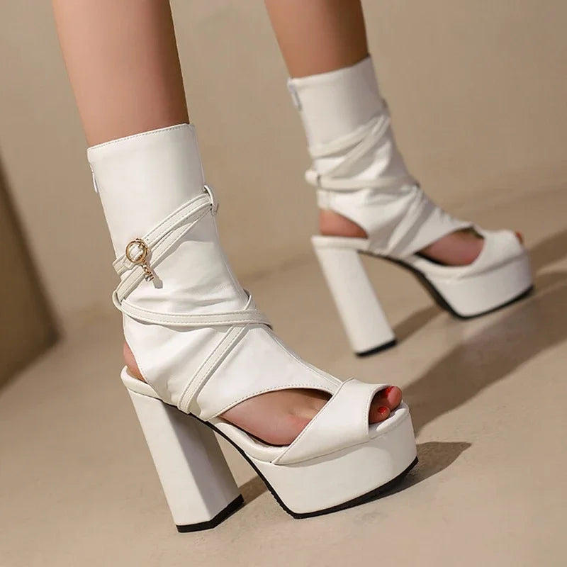 Sexy Platform Sandals Women Thick High Heels Summer