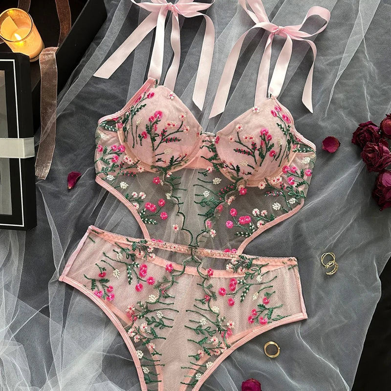 omen’s Sexy Bra & Panties Set Lingerie Thong Set