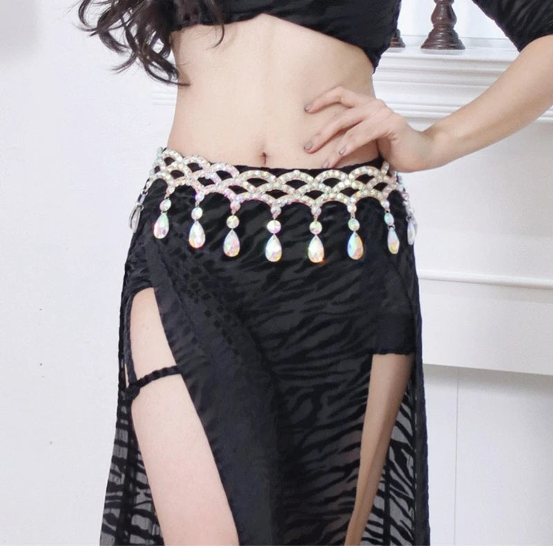 Sparkling Belly Dance Waist Chain Performance Navel Jewelry