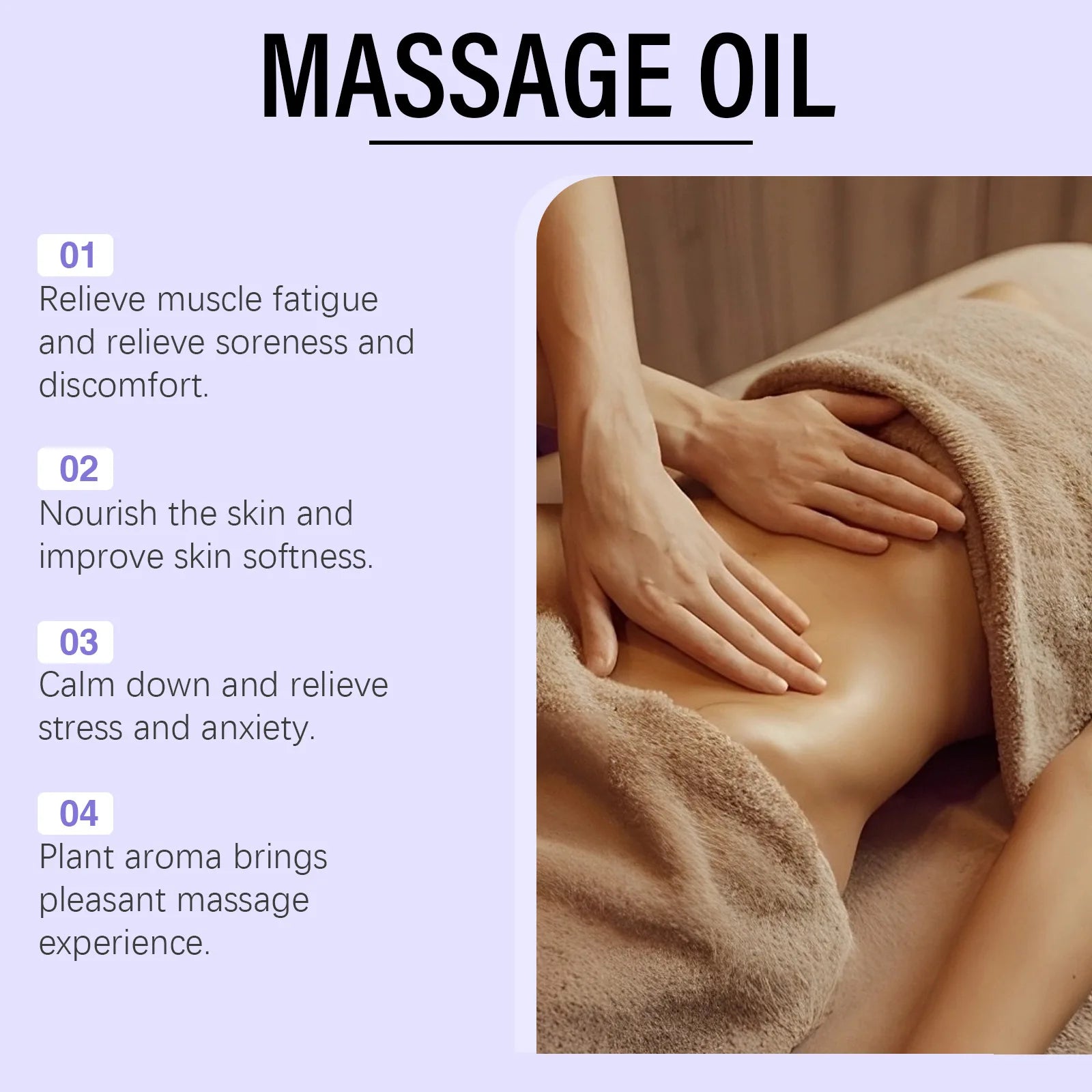 Lavender Relaxing Massage Oil Stress Relief & Skin Care
