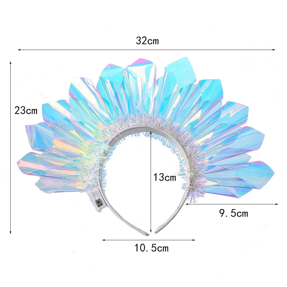 2M Colorful Feather Boa LED Lights Party Dance Accessory