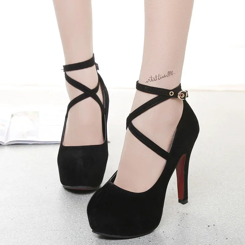 14CM Super High Heels – Waterproof Platform Pumps