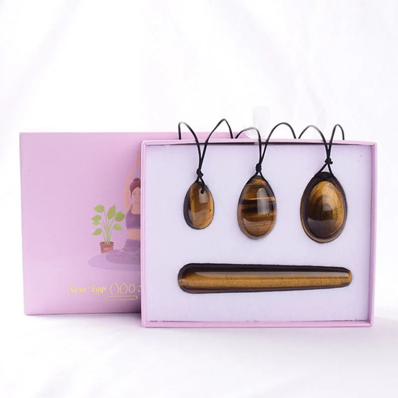 Rose Quartz & Jade Yoni Egg Set Kegel Pelvic Floor Trainer