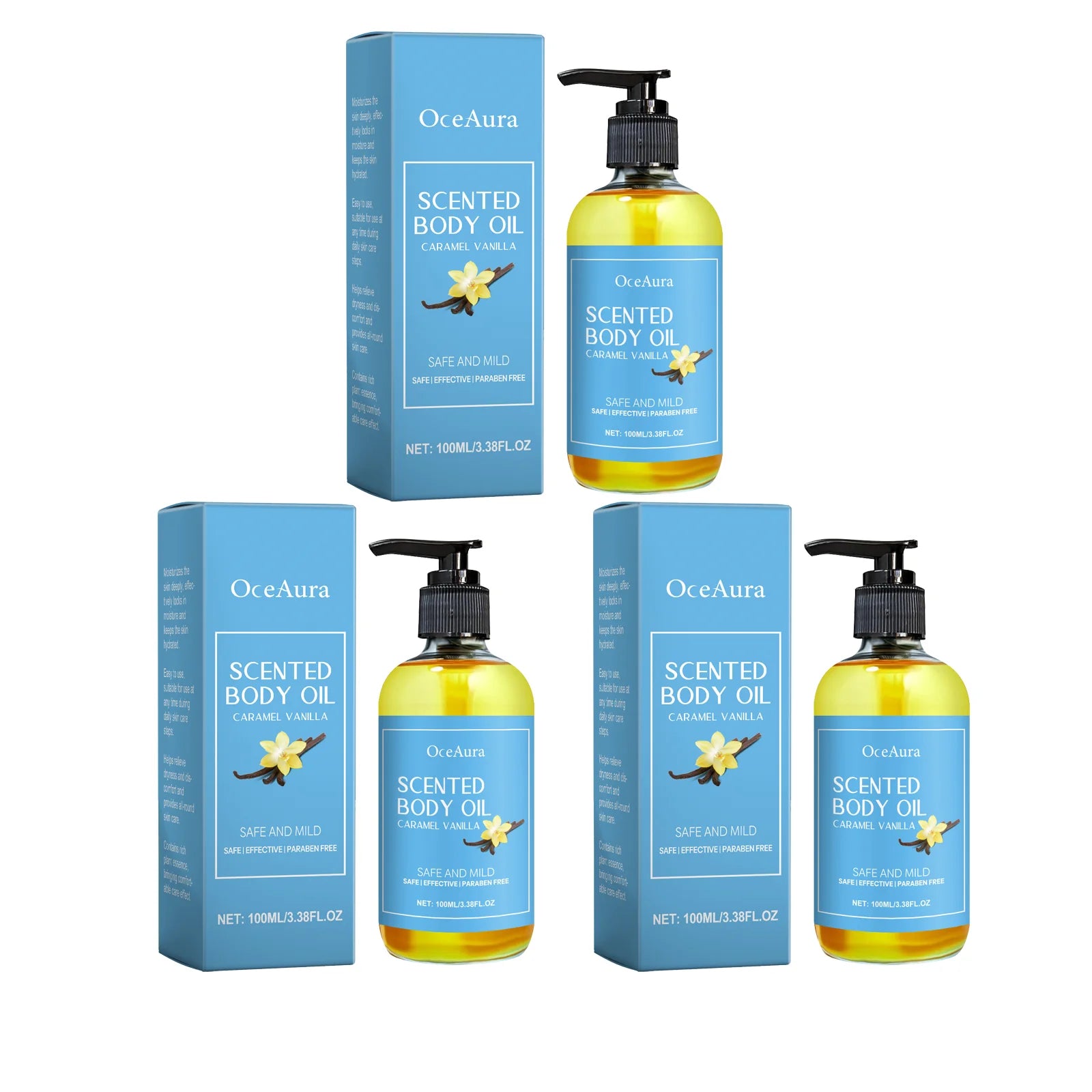 100ml Vanilla Body Massage Oil Relaxing Moisturizing Oil
