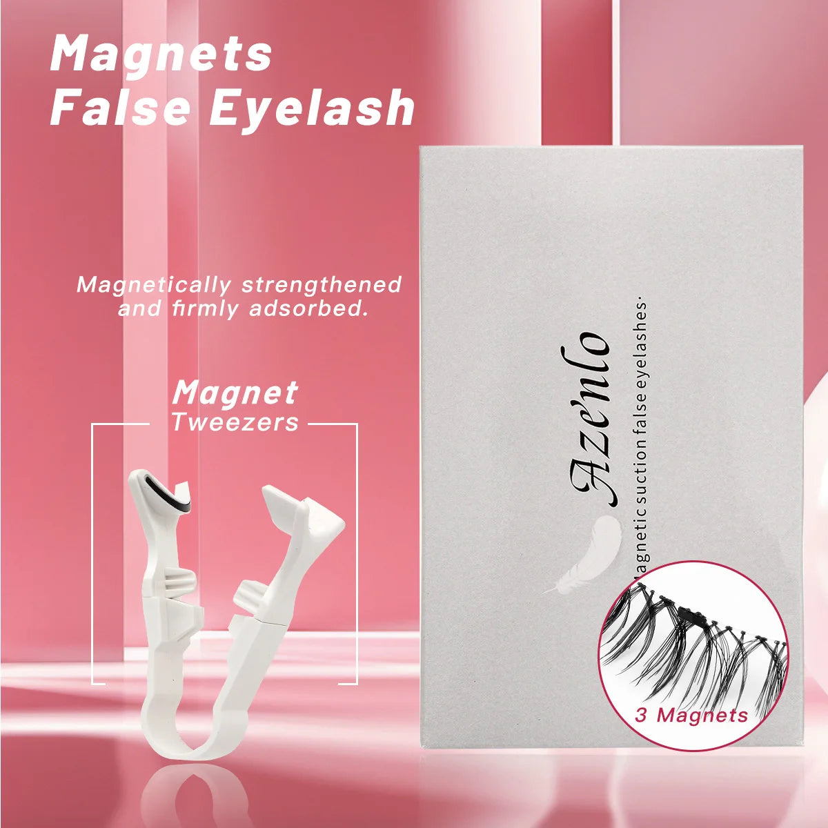 Magnetic Eyelashes Curler Set Long Black Reusable 3D