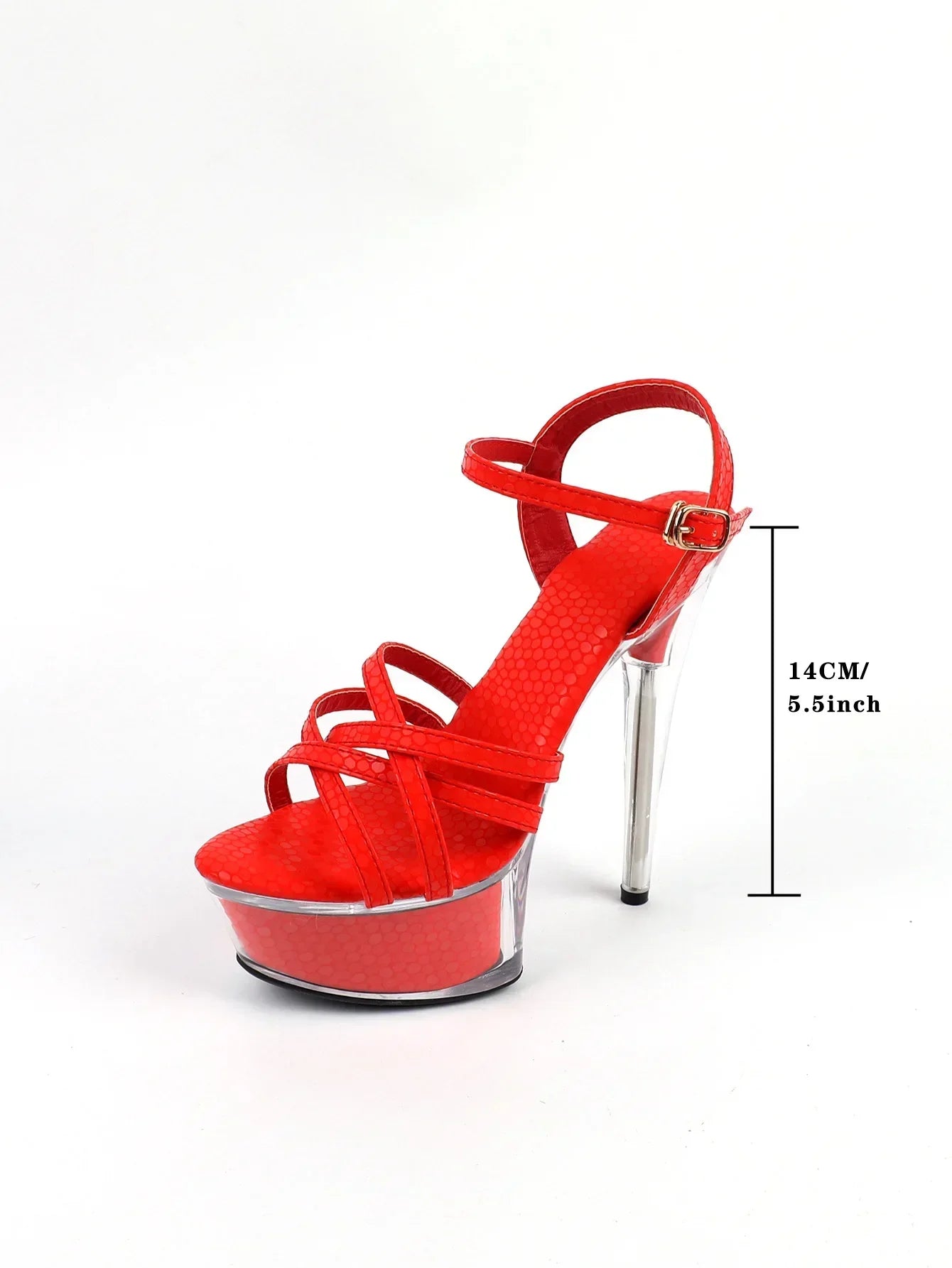 Sexy 15CM Transparent Platform High Heel Sandals