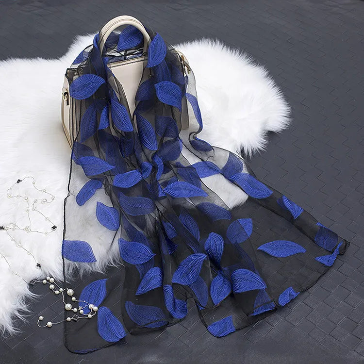 Elegant Silk Scarf Women Long Shawl Wrap Hijab