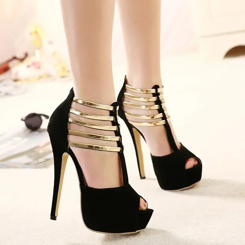Elegant Stiletto Platform Heels Women Wedding Pumps