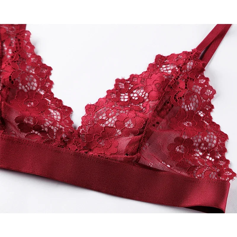 Sexy Lace Transparent Bra Women Thin Lingerie Bralette