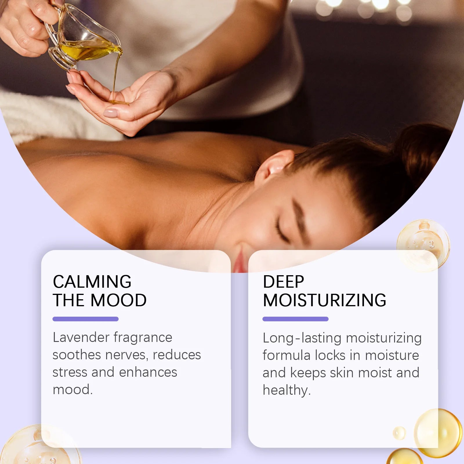 Lavender Relaxing Massage Oil Stress Relief & Skin Care