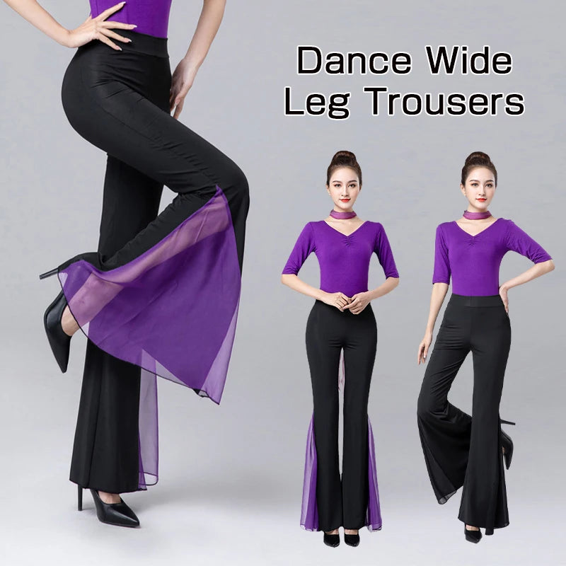 Elegant Wide Leg Pants for Pole Dance & Ballroom Wear