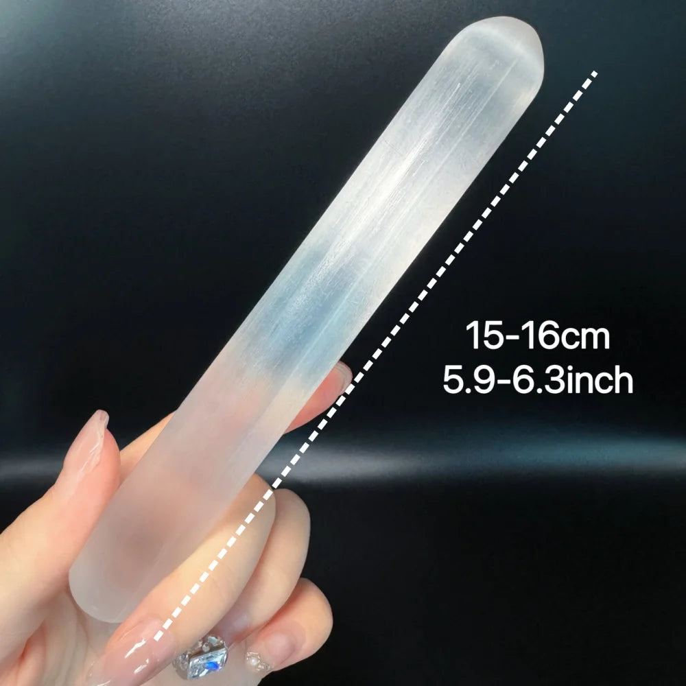 Natural Selenite Crystal Wand Healing & Cleansing Gift