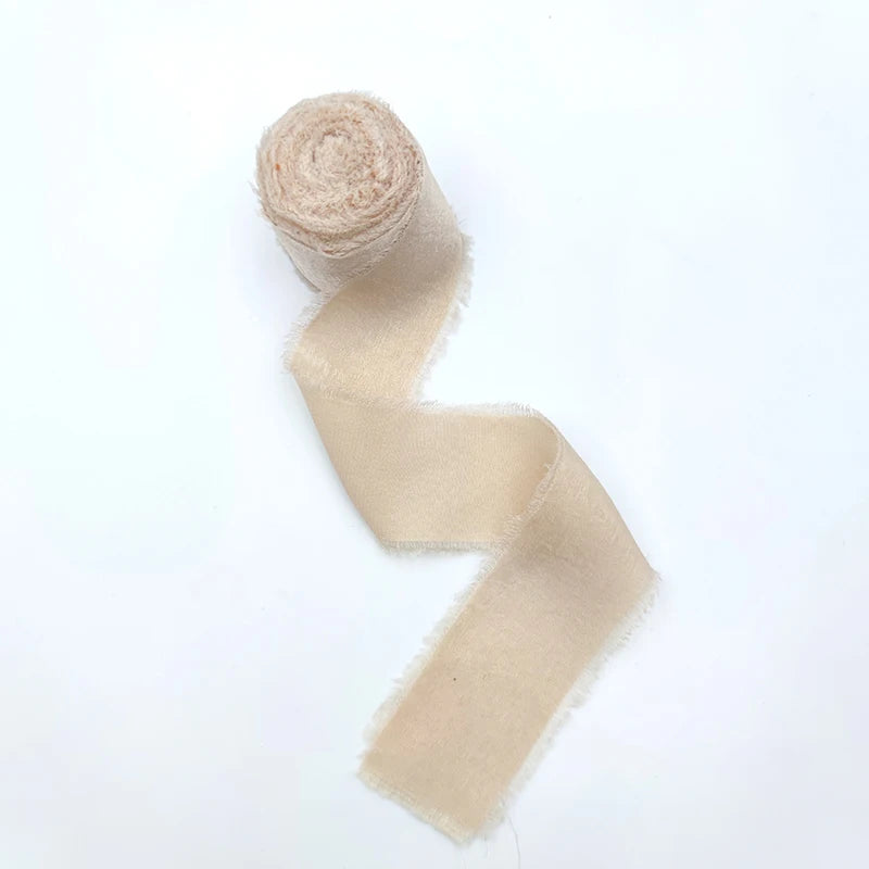 Sparkling Chiffon Silk Ribbon Bridal Bouquet Wrap Decor