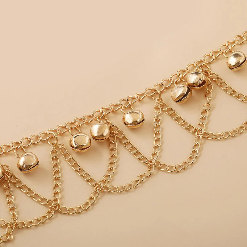 Boho Beach Anklet with Bells & Tassel Jewelry Women