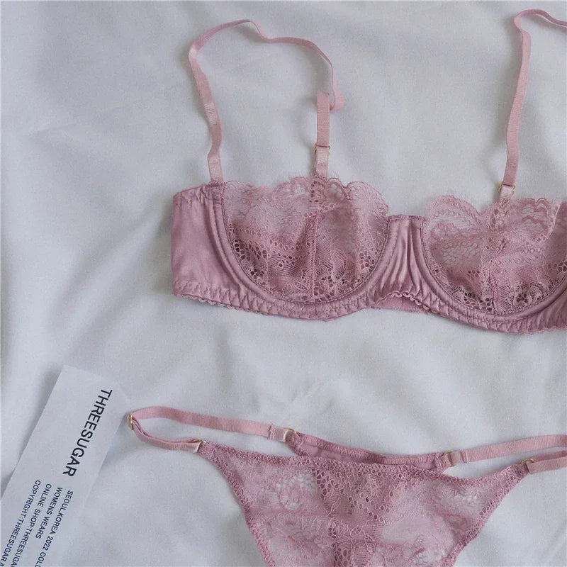 Women’s Lace Lingerie Bralette & Panties Set Sexy
