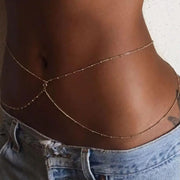 Double Layer Bead Waist Chain Jewelry for Women Summer