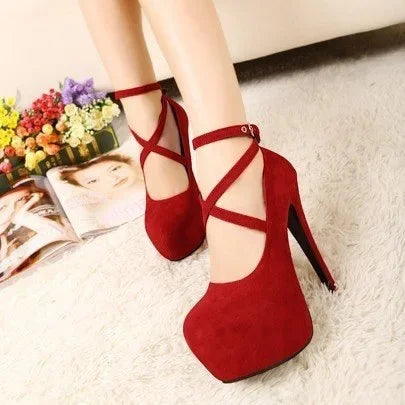 14CM Super High Heels – Waterproof Platform Pumps