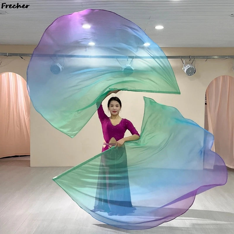 Modern Dance Flag Props Colorful Wings Scarf for Women