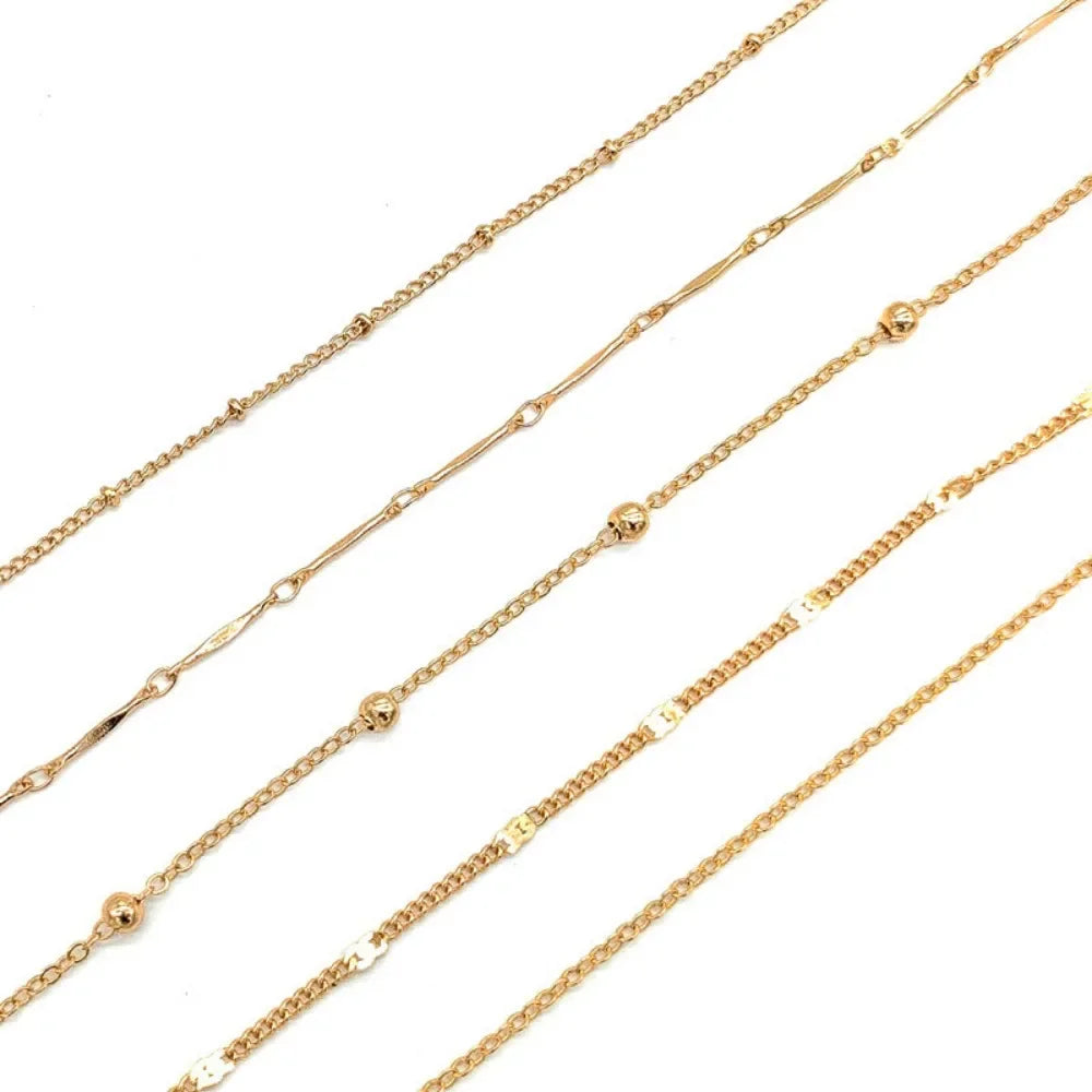 Shiny Layered Leaf Beaded Anklets Summer Jewelry Women
