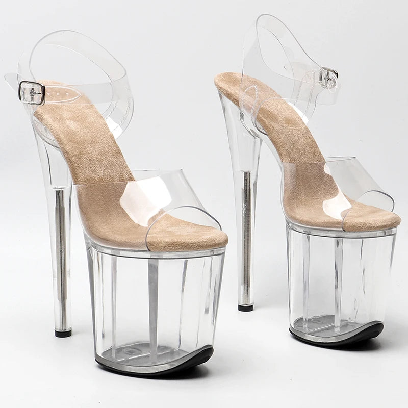 20CM/8Inch Clear PVC Platform Sandals – Pole Dancing High Heels