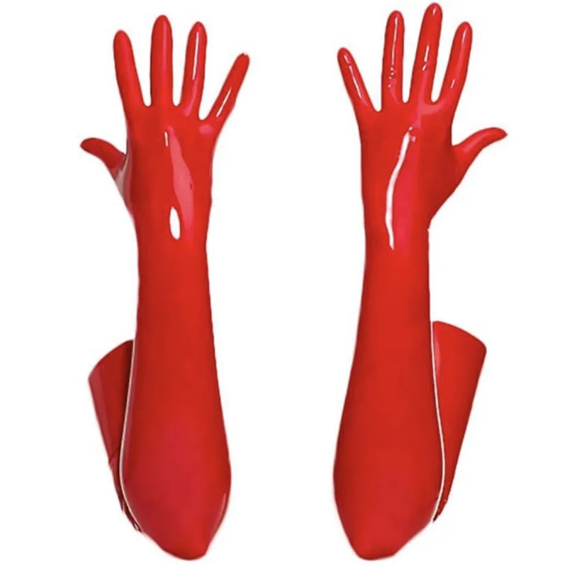 Sexy Patent Leather Gloves Women Long Short PU Cosplay