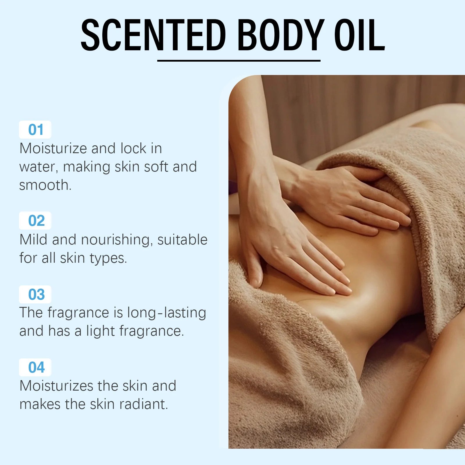 100ml Vanilla Body Massage Oil Relaxing Moisturizing Oil