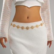 Boho Gold Sun Waist Chain for Women Summer Festival