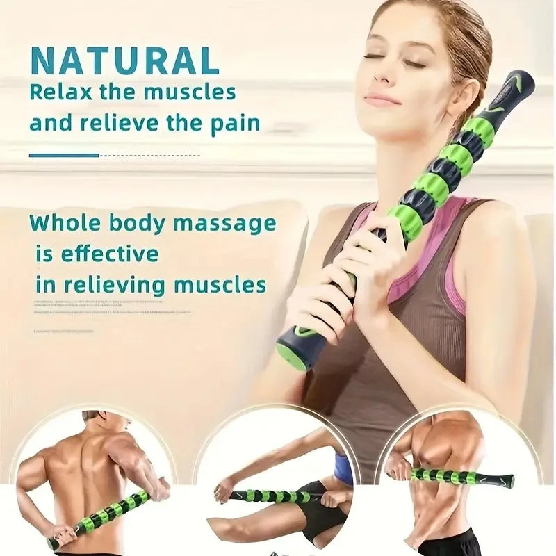 Muscle Relax Massage Stick with 9 Beads Roller