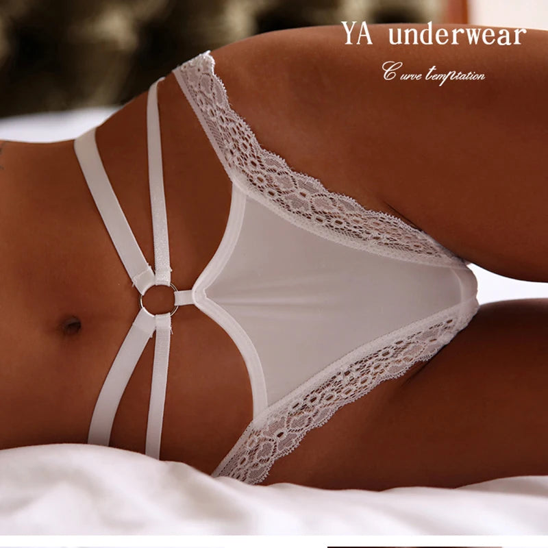 Sexy Lace Thong Panties Women Hollow T-Back Underwear