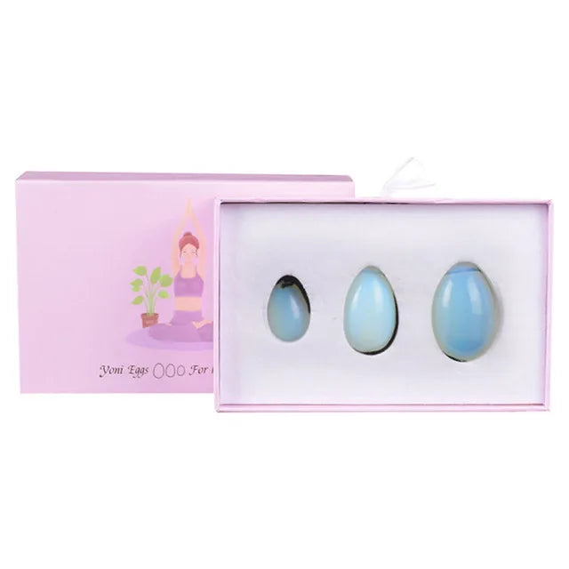 Rose Quartz & Jade Yoni Egg Set Kegel Pelvic Floor Trainer