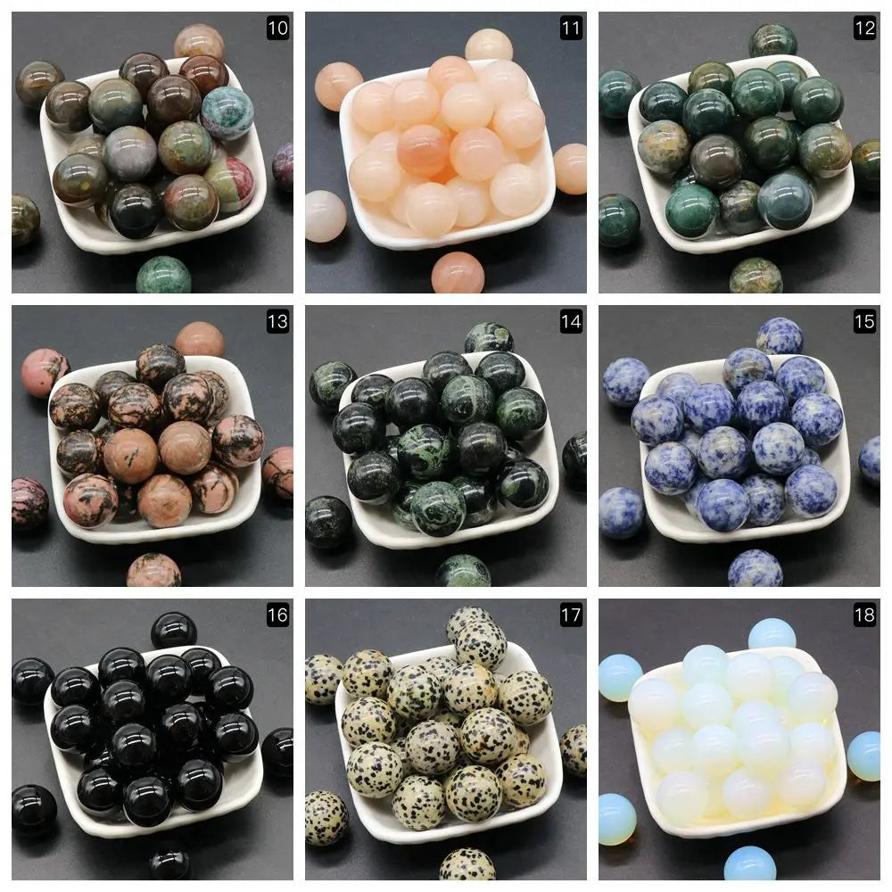 Healing Crystal Wand & Spheres – Fluorite, Amethyst, Quartz