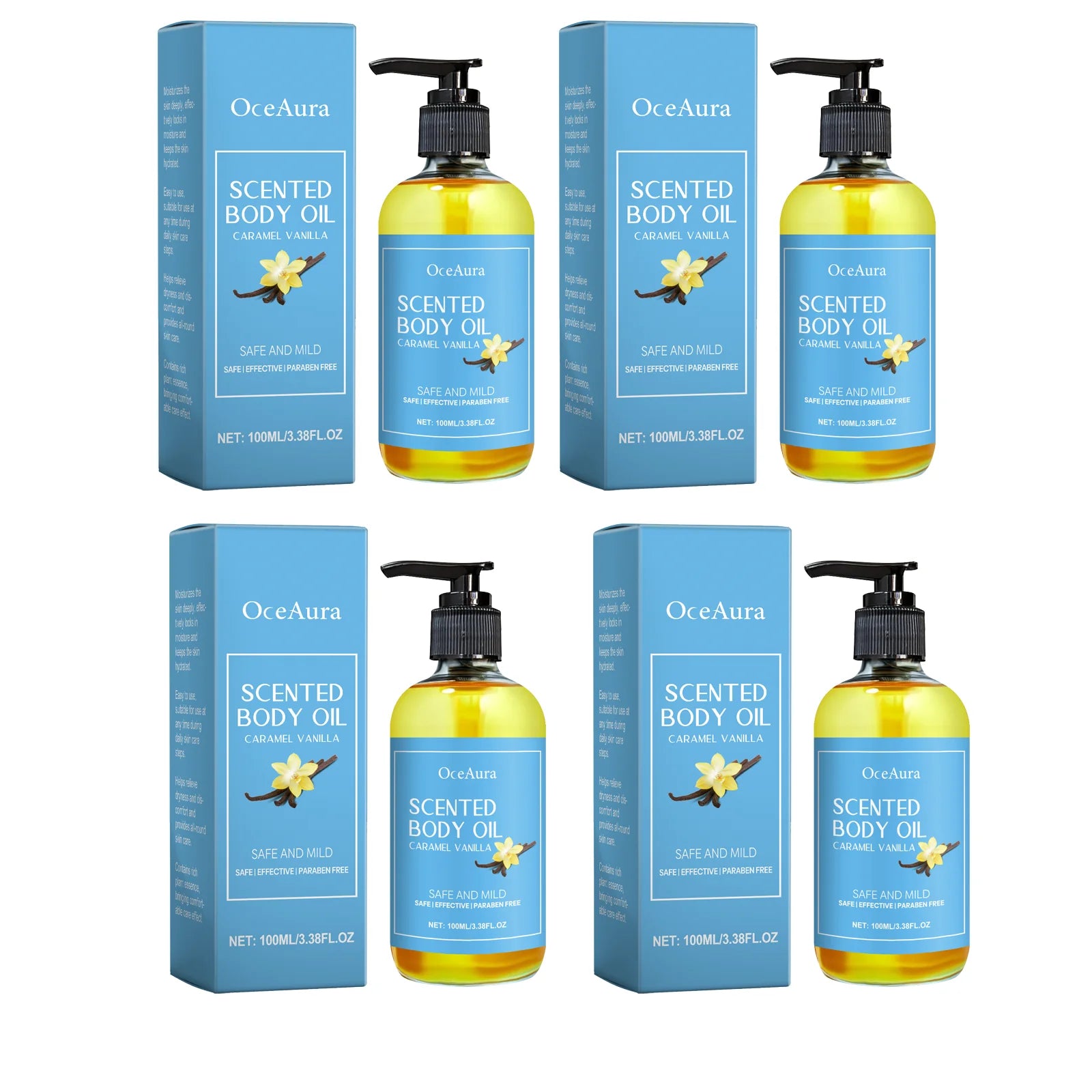 100ml Vanilla Body Massage Oil Relaxing Moisturizing Oil
