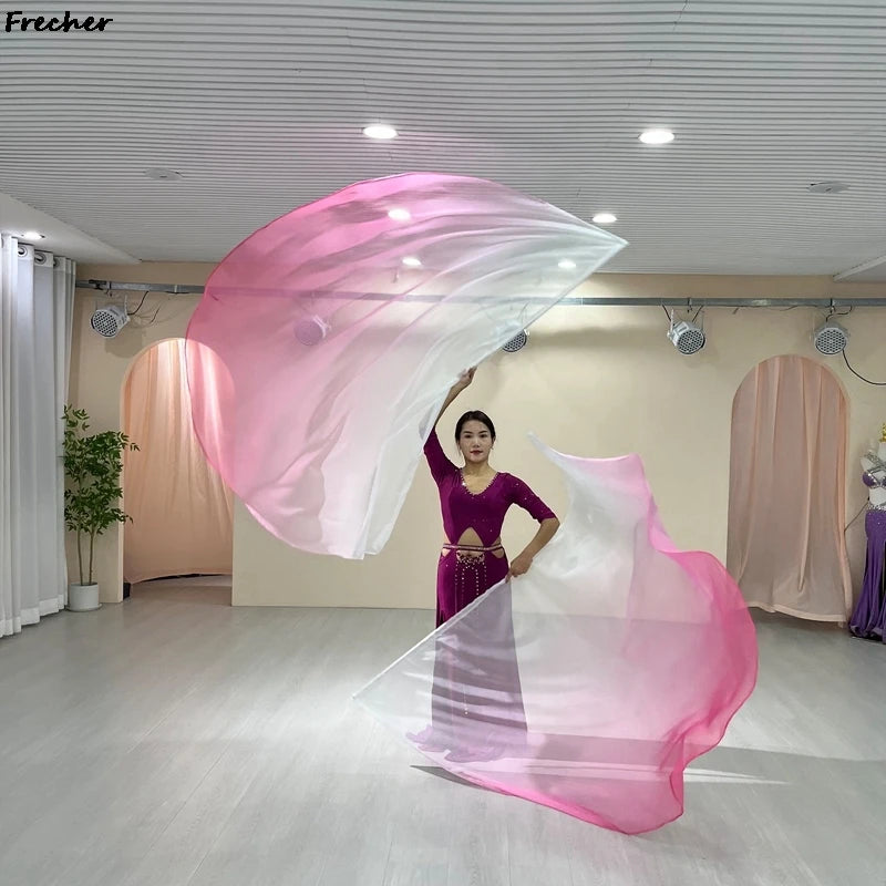 Modern Dance Flag Props Colorful Wings Scarf for Women