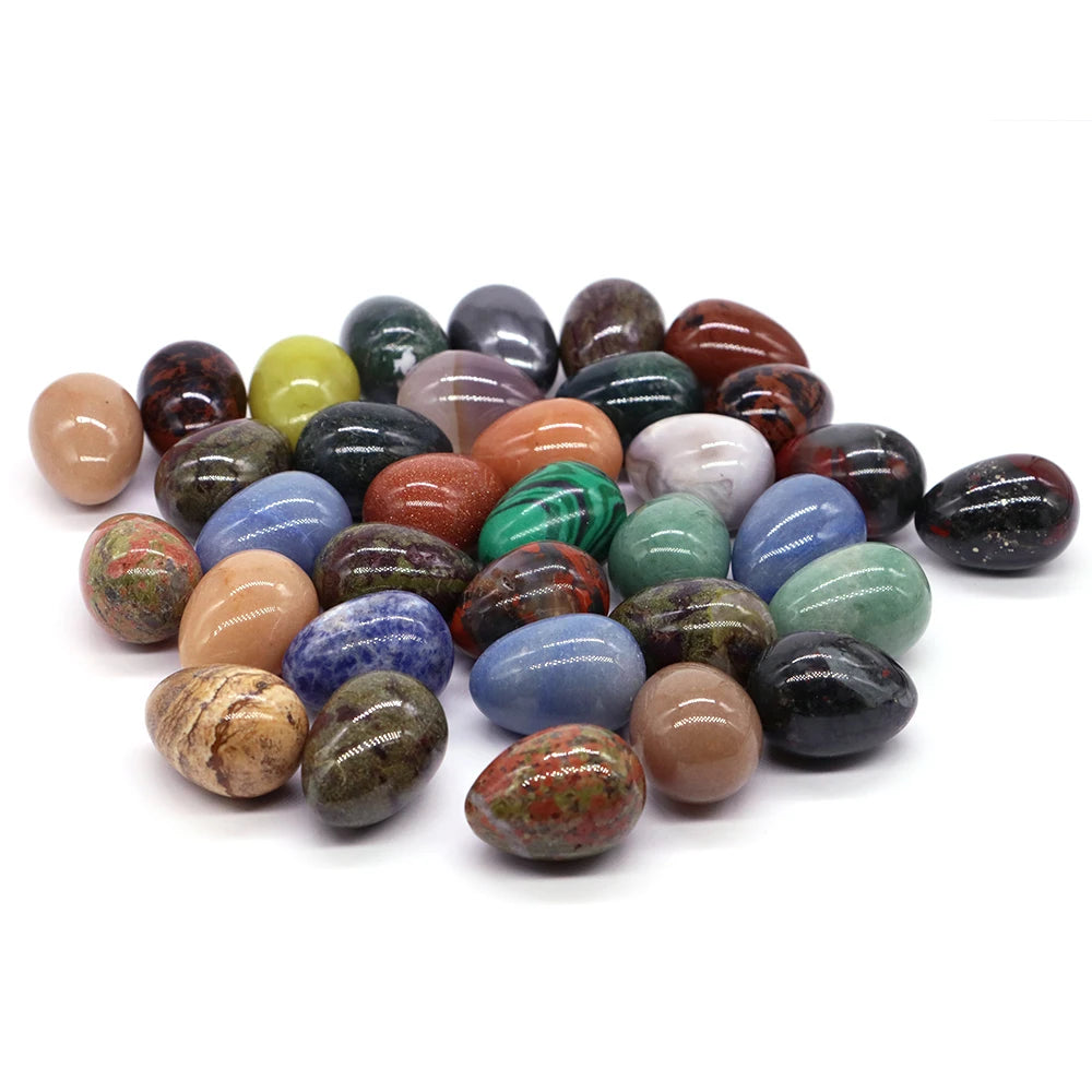 50pcs Yoni Egg Healing Crystals Chakra Quartz Stones