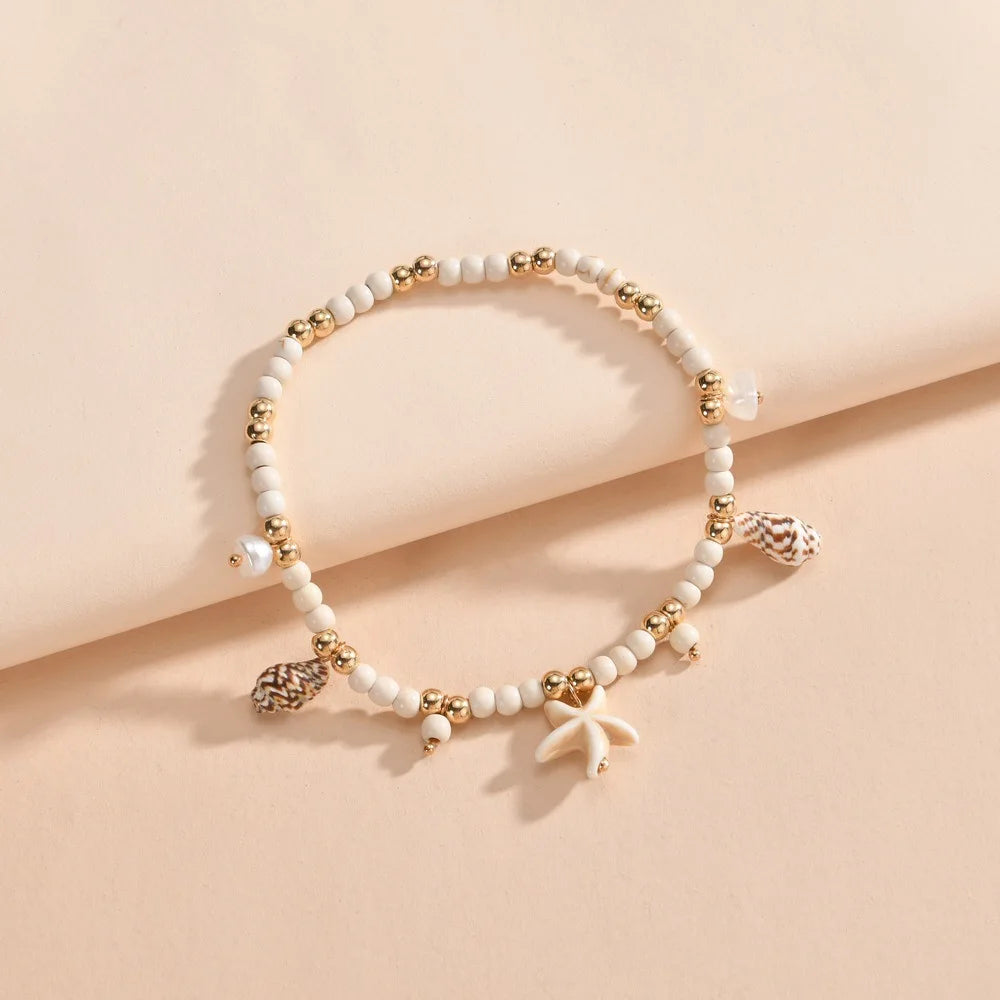 Vintage Multi-Layer Anklet Bracelet with Charms Women